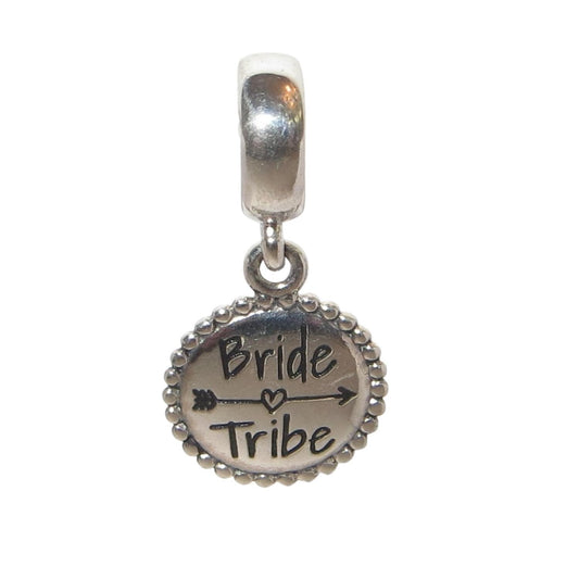 PANDORA ENG791169 Bride Tribe - Sterling Silver Disk engraved with Bride Tribe - Women's - Dangle - Charm