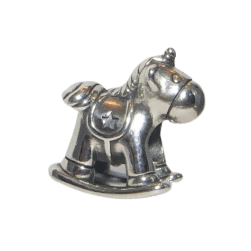 ﻿PANDORA 798437C00 Bruno the Unicorn - Rocking Horse - Sterling Silver - Toy - Cute for baby shower - Women's - Charm