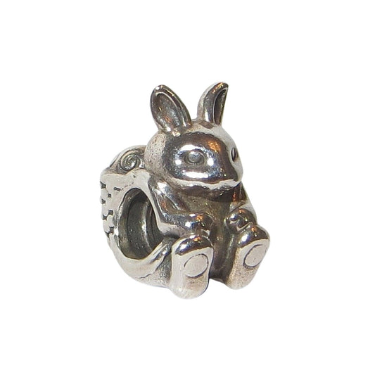 PANDORA 791121 Sterling Silver Easter Bunny Carries on His Back A Full Basket of Eggs - - Women's - Charm