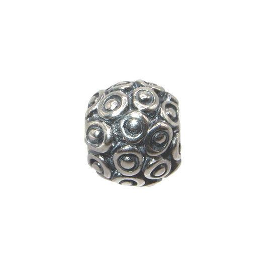 PANDORA 790866 Celebration Circles and Dots - Oxidized Sterling Silver Ball Charm - Decorated with Circles and Dots - Women's