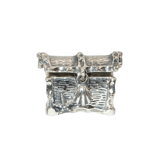 PANDORA 799432C00 Chest of Treasures Sterling Silver Treasure Chest Charm