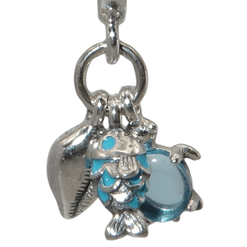 PANDORA 791697C01 Fish Sea Turtle and Conch Enamel and CZ Explore and Dream Dangle Ocean and Nautical Charm - Charming Jilly