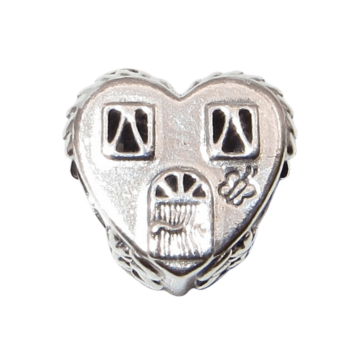 PANDORA 792249C00 My Happy Place House Home Heart Sterling Silver Charm - Charming Jilly