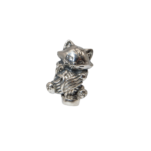 PANDORA 799535C00 Kitten with Ball of Yarn Playful Kitty Pet Sterling Silver Charm