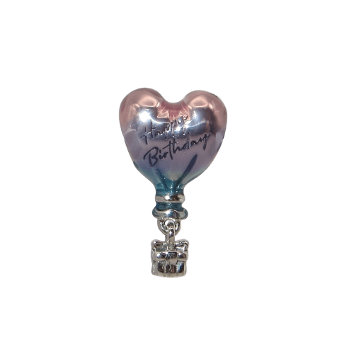 PANDORA 791501C01 Happy Birthday Hot Air Balloon Iridescent Enamel and Sterling Silver Charm