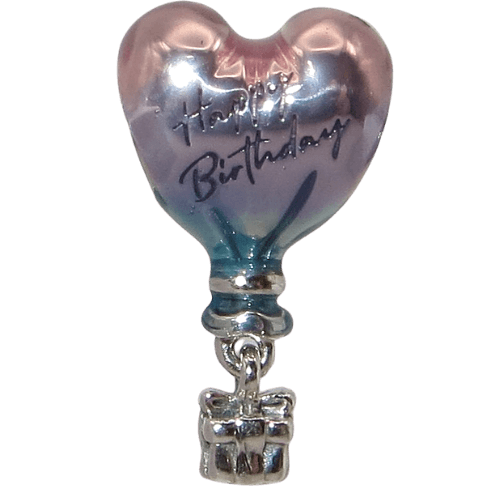 PANDORA 791501C01 Happy Birthday Hot Air Balloon Iridescent Enamel and Sterling Silver Charm - Charming Jilly