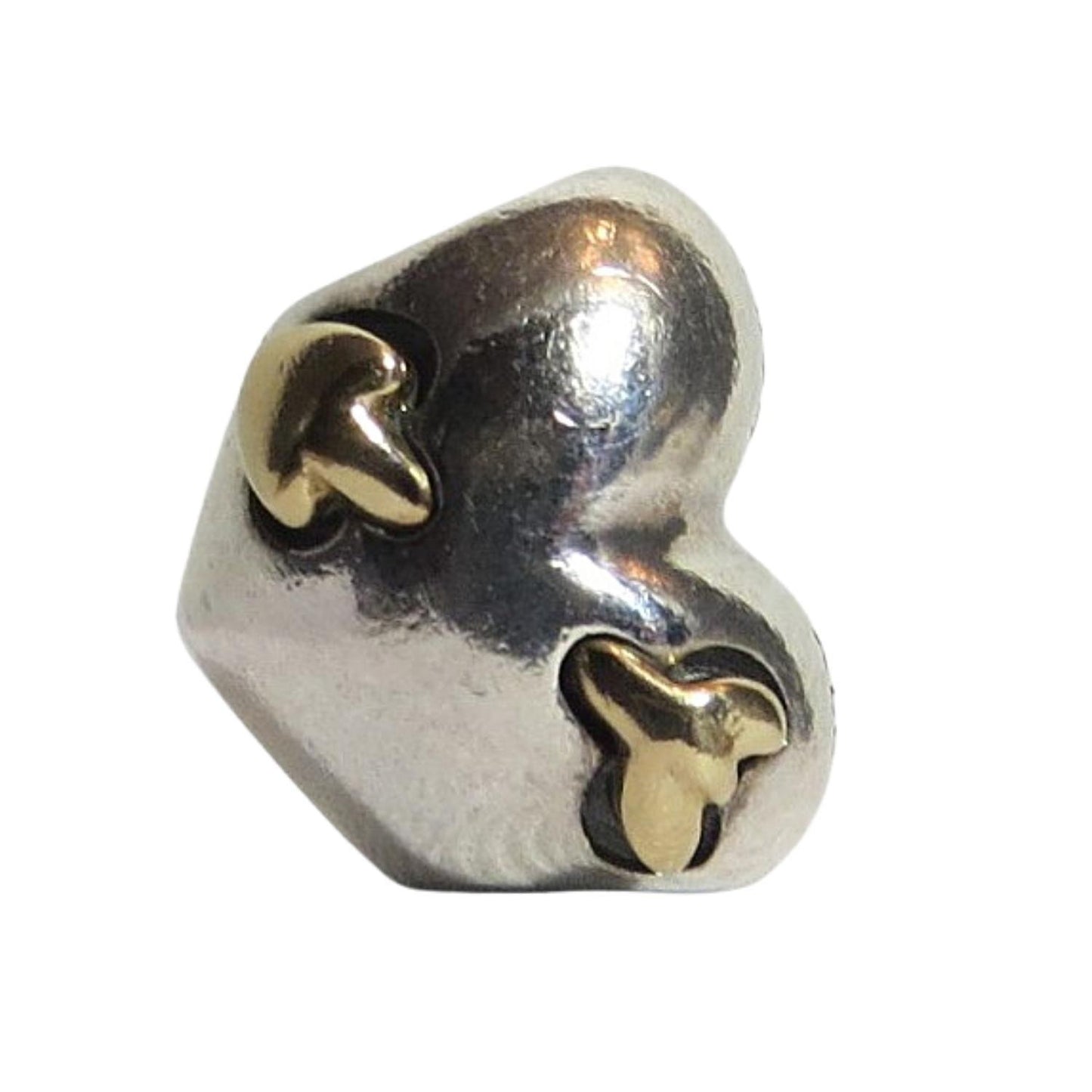PANDORA 791171 Love Struck - Women's Charm - Sterling Silver Heart Pierced by 14k Gold Arrow of Love - Charming Jilly