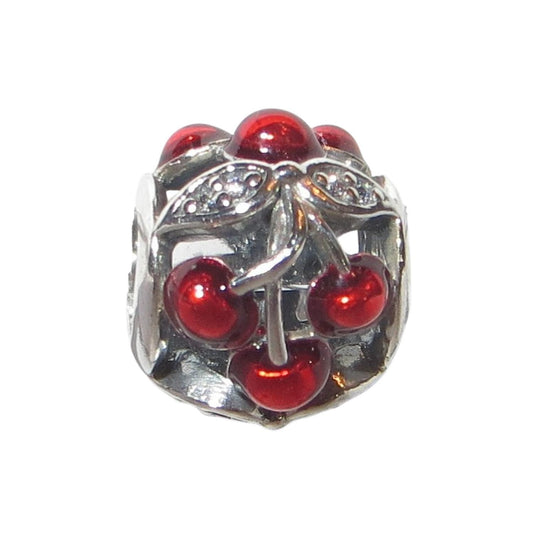 PANDORA 791900EN73 Sweet Cherries Red Enamel and Sterling Charm