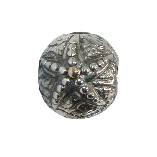 Pandora-791164-Starfish Clip-Woman's Charm Sterling Silver with 14K Gold Starfish Nautical Animal Clip