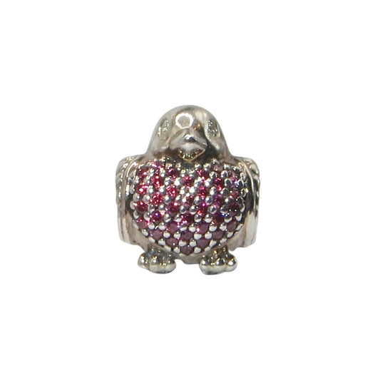Pandora 791731CZR- Red Robin- Sterling Silver Woman's Charm with Clear and Red CZ