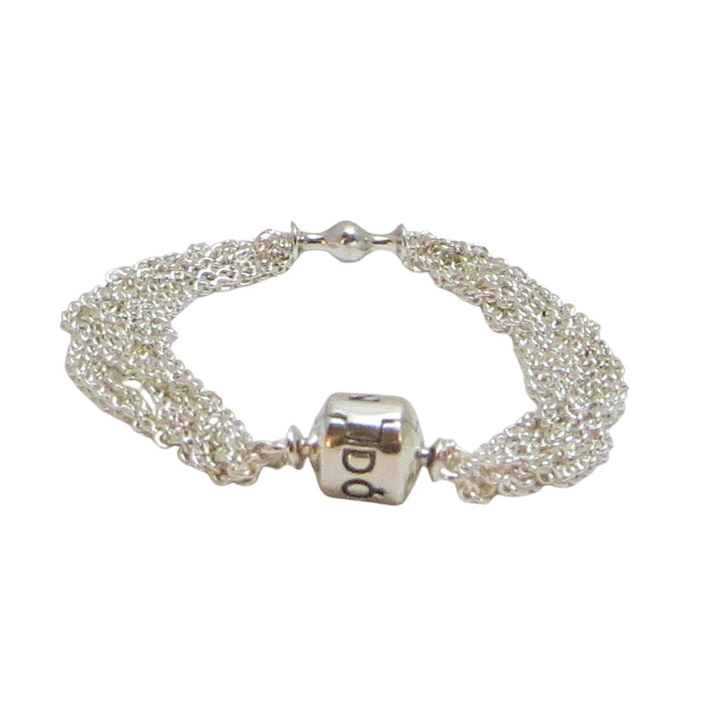 PANDORA 591701` Multistrand Chain One-clip Sterling Silver Bracelet