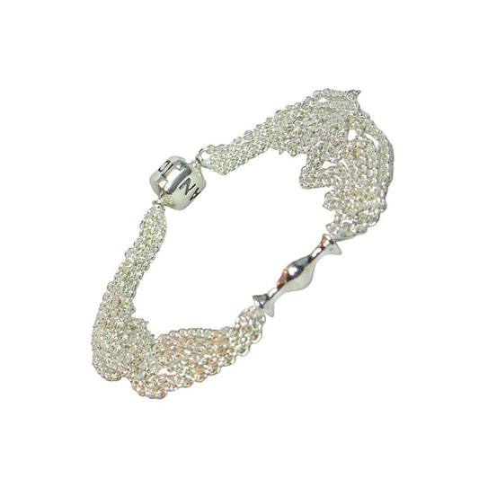 PANDORA 591701` Multistrand Chain One-clip Sterling Silver Bracelet
