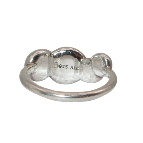 PANDORA 190703 Liquid Silver Four(4) Bubble Sterling Silver Woman's Ring RARE