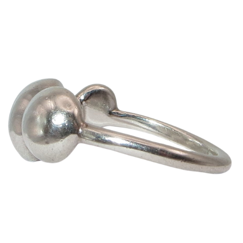PANDORA 190703 Liquid Silver Four(4) Bubble Sterling Silver Woman's Ring RARE